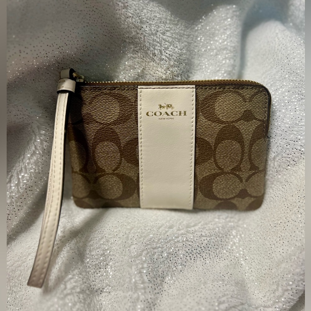 Authentic Coach Signature Wristlet- NWT